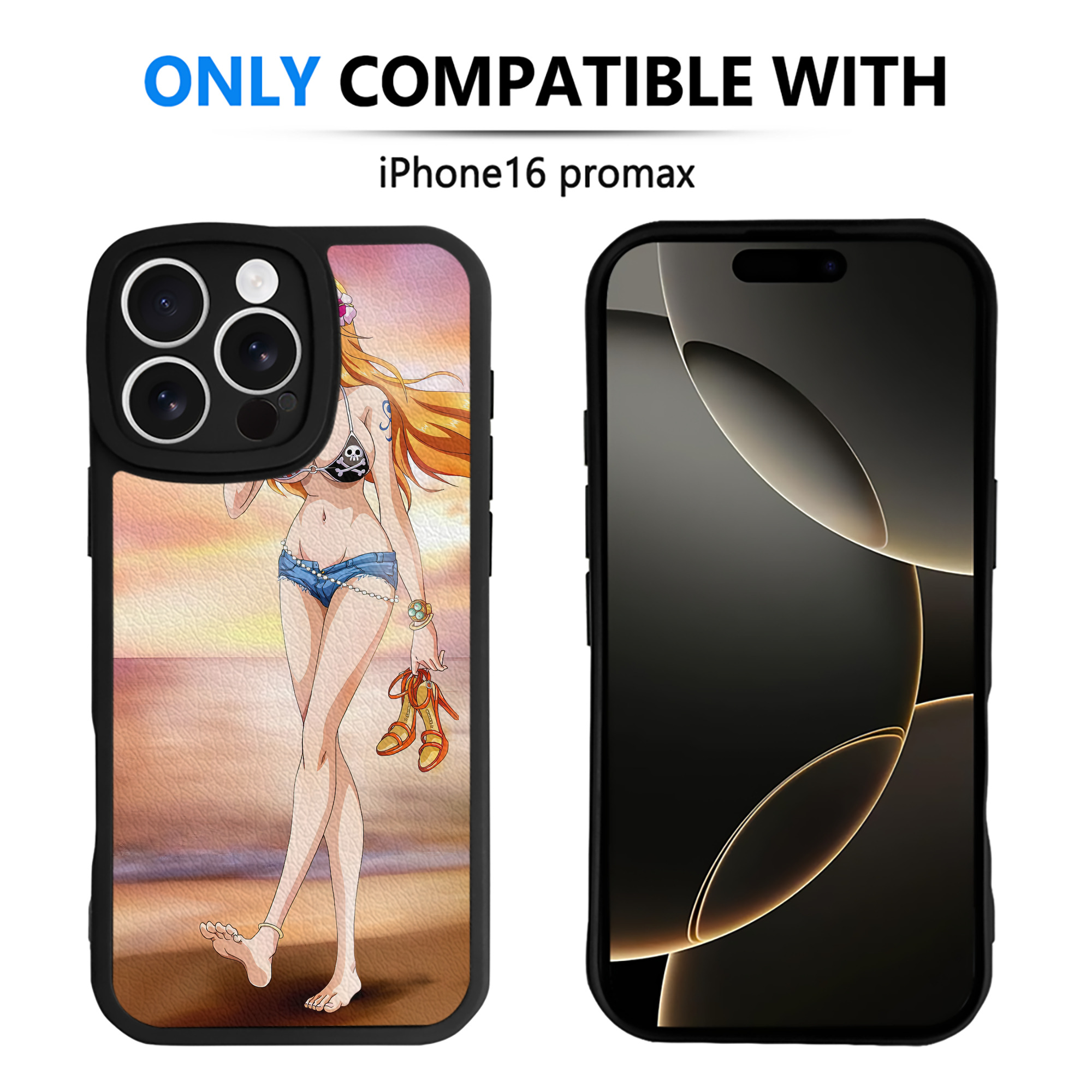 （画像用） ワンピース ONE PIECE 【iPhone 16シリーズ対応】シリコンスマホケース（レザー調） 材質：シリコン